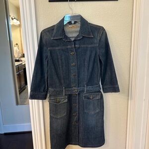 Massimo Dutti Blue Denim Shirt Dress